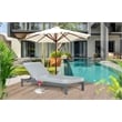Sardinia Outdoor Chaise with Aluminum Metal Frame - Gray