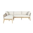Cypress Teak Wood 2-piece Left Arm Chaise Outdoor Sectional - Beige