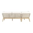Cypress Teak Wood 2-piece Left Arm Chaise Outdoor Sectional - Beige