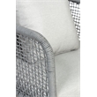 Cypress Teak Wood Outdoor Arm Chair with Gray Rope Design