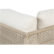 Cypress Teak Wood Sofa with Beige Color Rope Design
