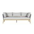 Cypress Teak Wood Sofa with Gray Color Rope Design