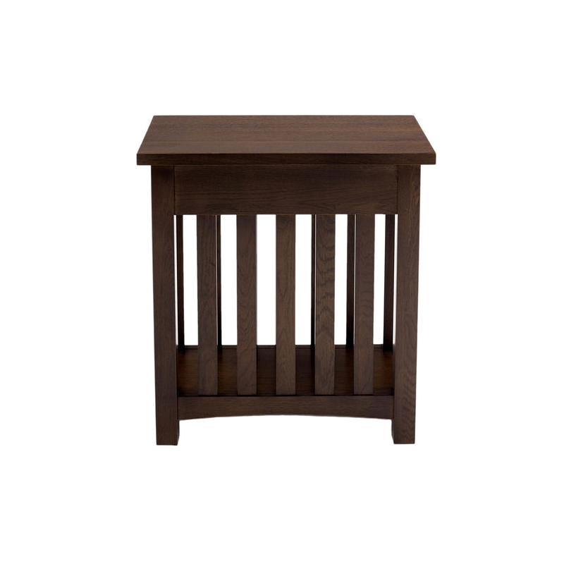 Mission Arts & Crafts 1 Drawer Side Table Walnut