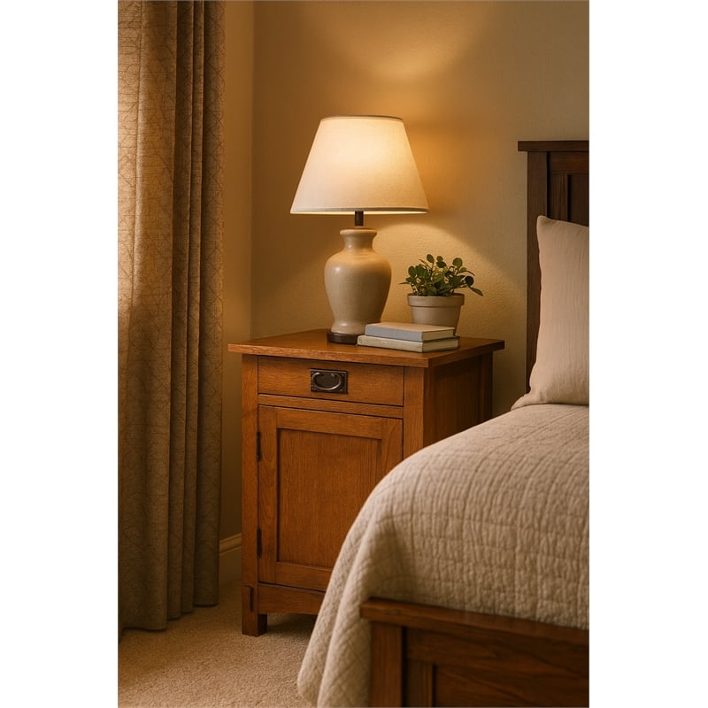 Mission / Arts and Crafts 1 Door 1 Drawer Nightstand