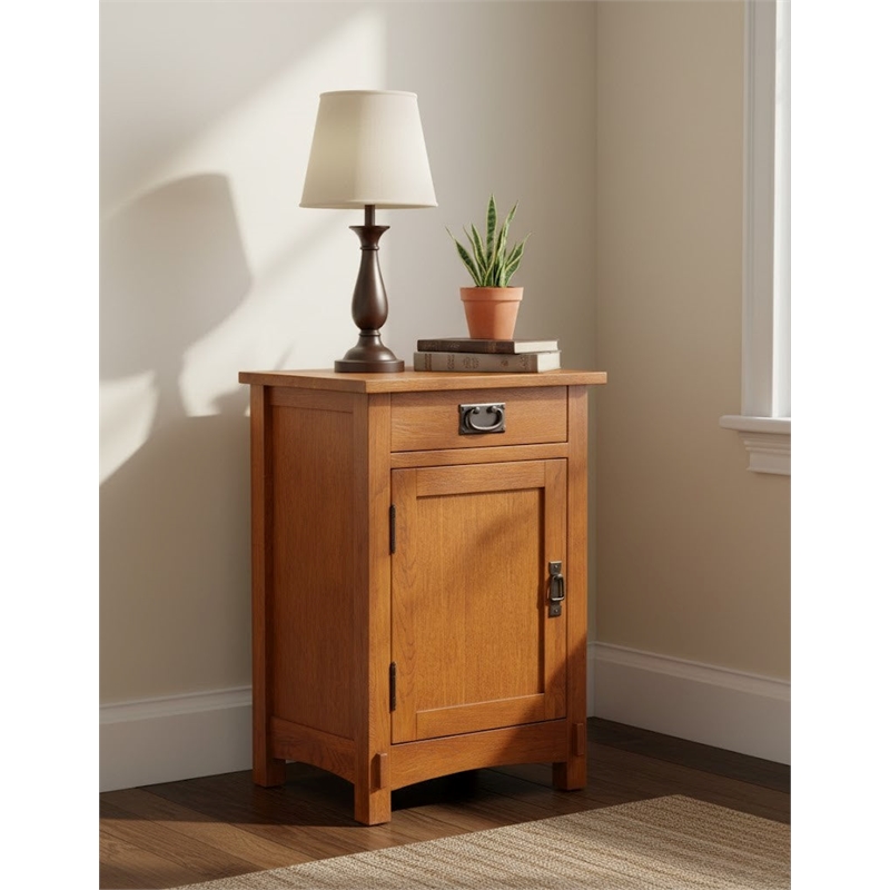 Mission / Arts and Crafts 1 Door 1 Drawer Nightstand