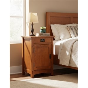 Mission / Arts and Crafts 1 Door 1 Drawer Nightstand