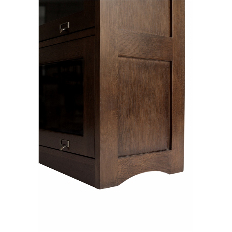 Mission Quarter Sawn Oak 4 Stack Barrister Bookcase - Wanlut