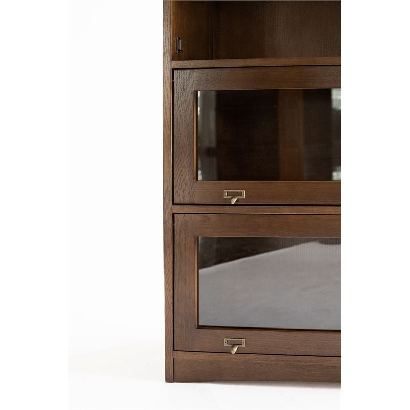 Mission Quarter Sawn Oak 4 Stack Barrister Bookcase - Wanlut
