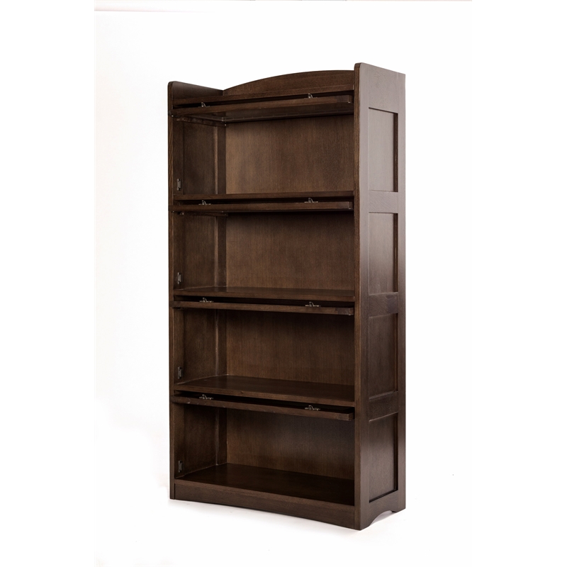Mission Quarter Sawn Oak 4 Stack Barrister Bookcase - Wanlut