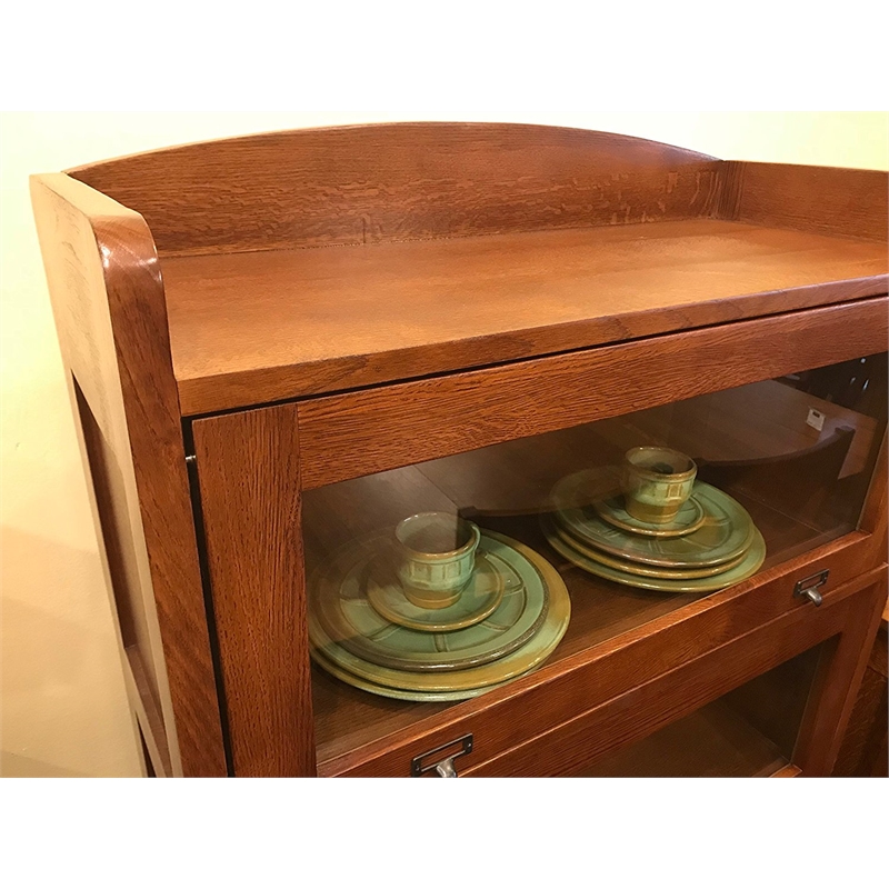 Mission Quarter Sawn Oak 4 Stack Barrister Bookcase - Wanlut