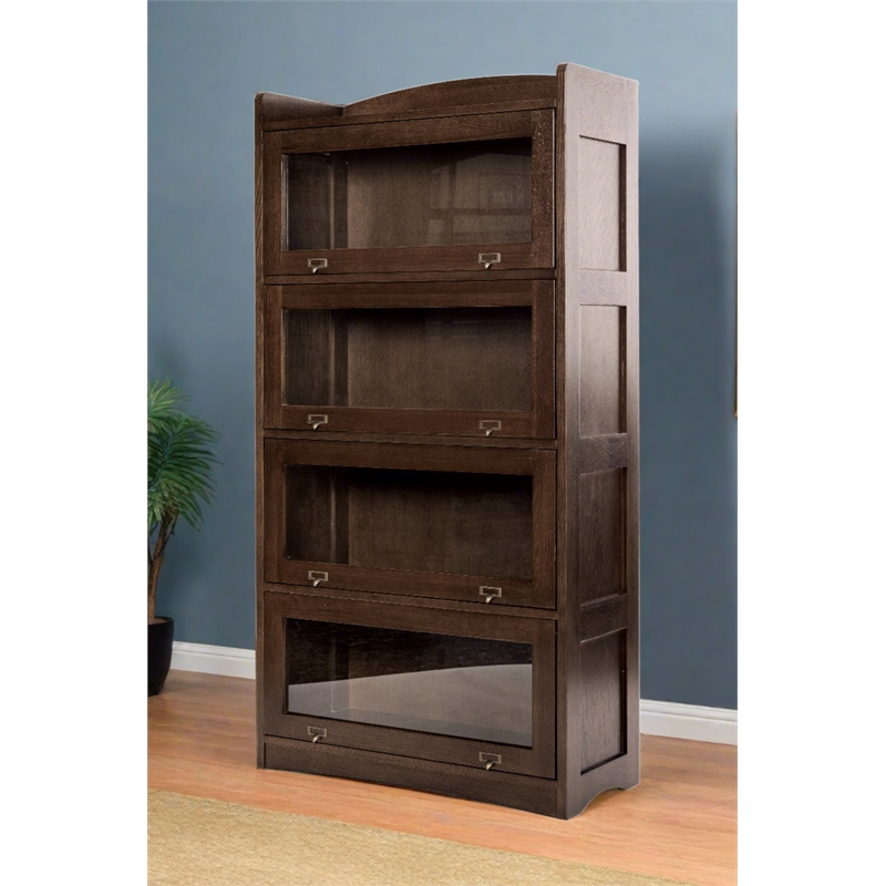 Mission Quarter Sawn Oak 4 Stack Barrister Bookcase - Wanlut