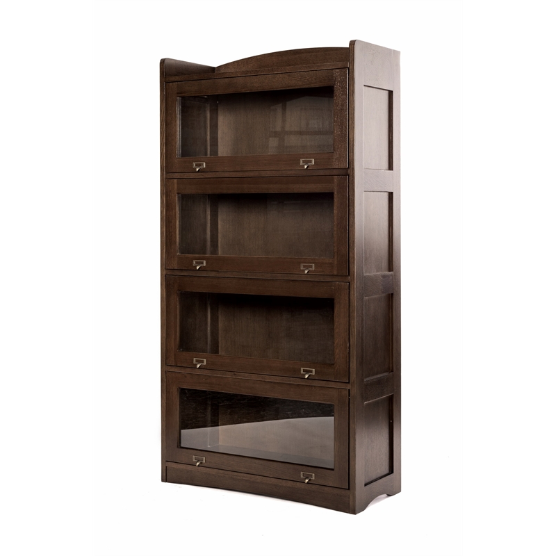 Mission Quarter Sawn Oak 4 Stack Barrister Bookcase - Wanlut