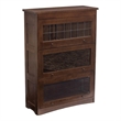 Mission Craftsman Style Oak Barrister Bookcase - 3 Stack - Walnut
