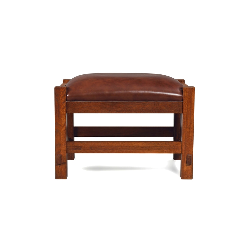 Mission Spindle Stool - Quarter Sawn Oak & Leather 1515 BL