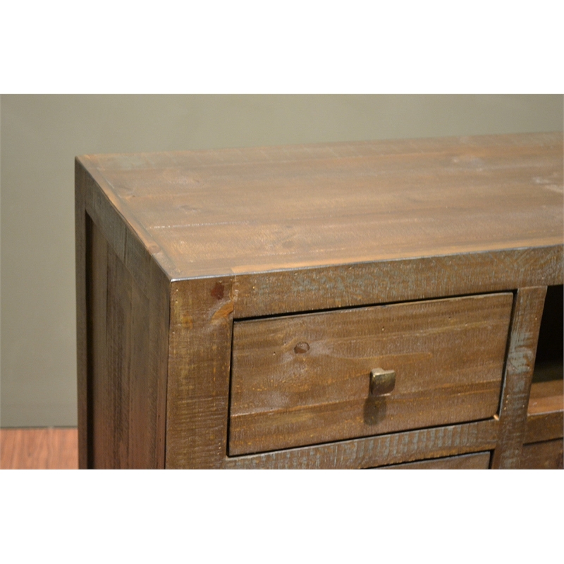 Greenview 76 inch Forged Iron Base TV Stand