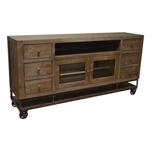 Greenview 76 inch Forged Iron Base TV Stand