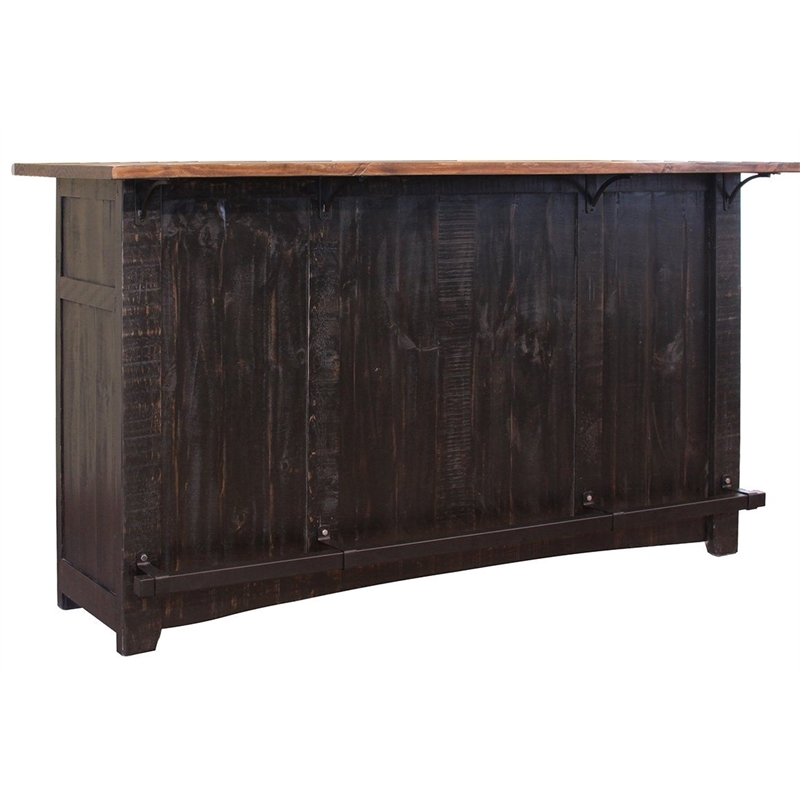 Greenview Bar Counter - Distressed Black - 76