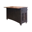 Greenview Kitchen Island - Distressed Black