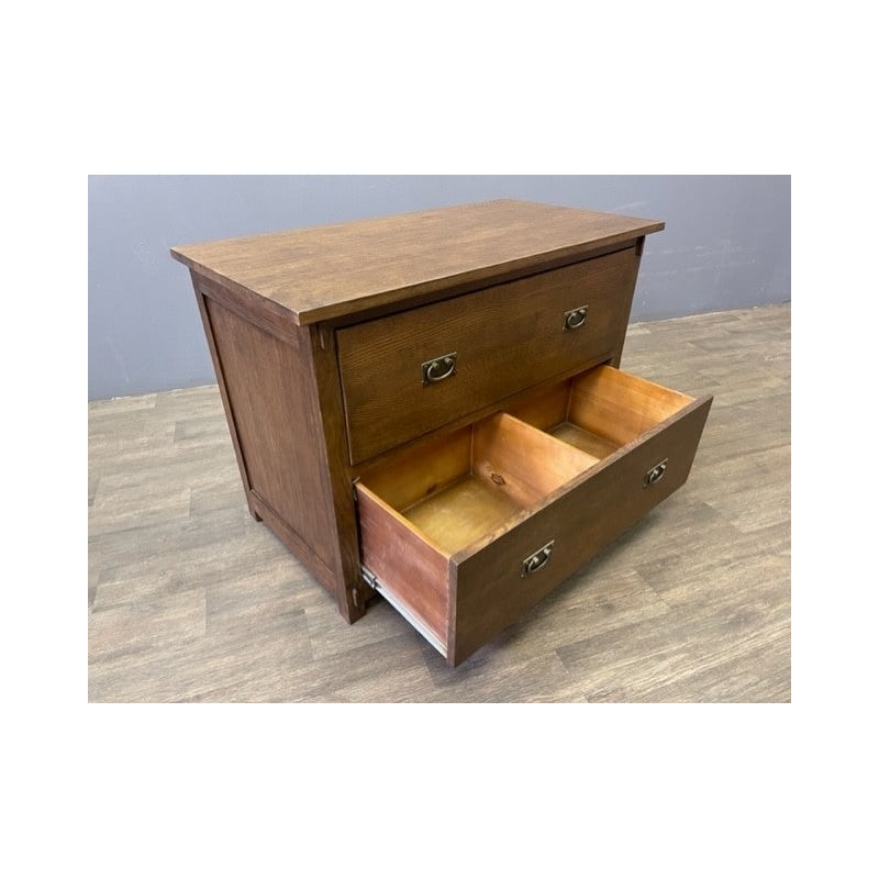 Mission Oak 2 Drawer Lateral File Cabinet - Walnut