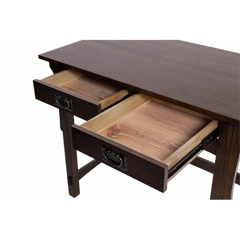 Mission Quarter Sawn Oak Writing Desk - Walnut