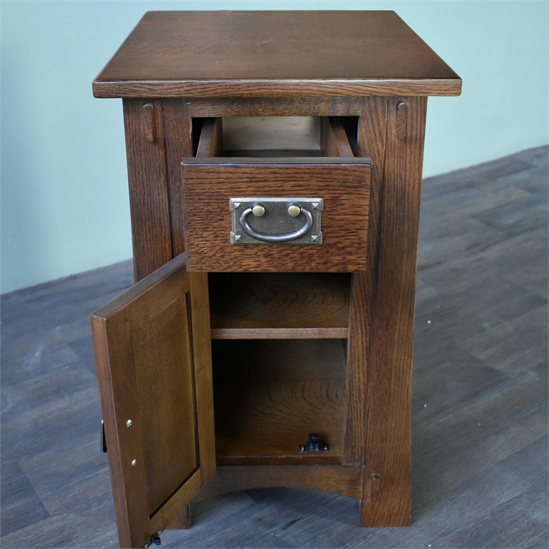 Mission Tapered Leg Narrow Nightstand - Michael's Cherry (MC-A)