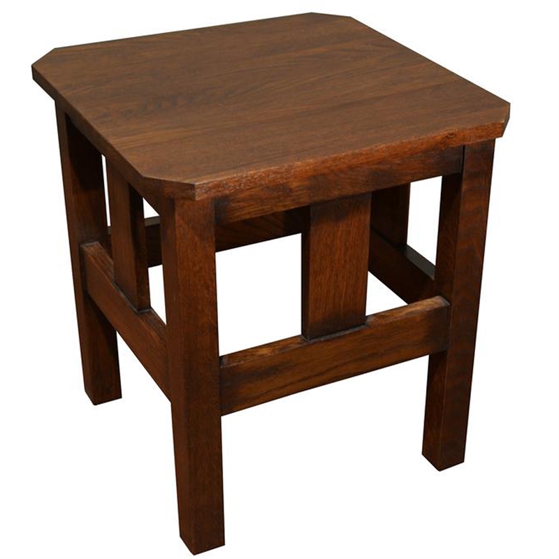 Mission Oak Slat End Table Walnut