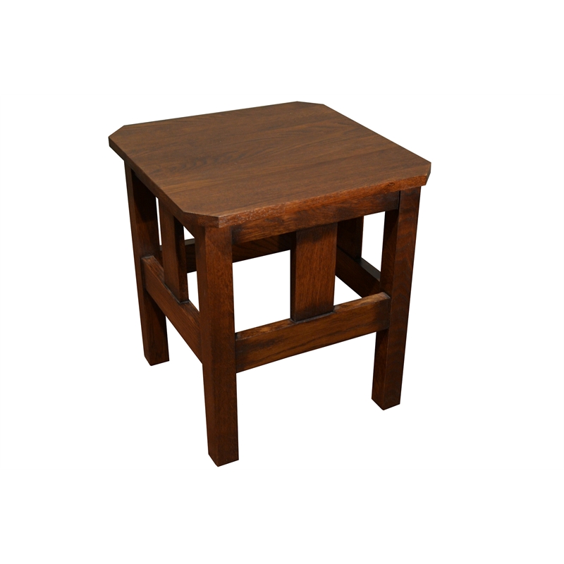 Mission Oak Slat End Table Walnut