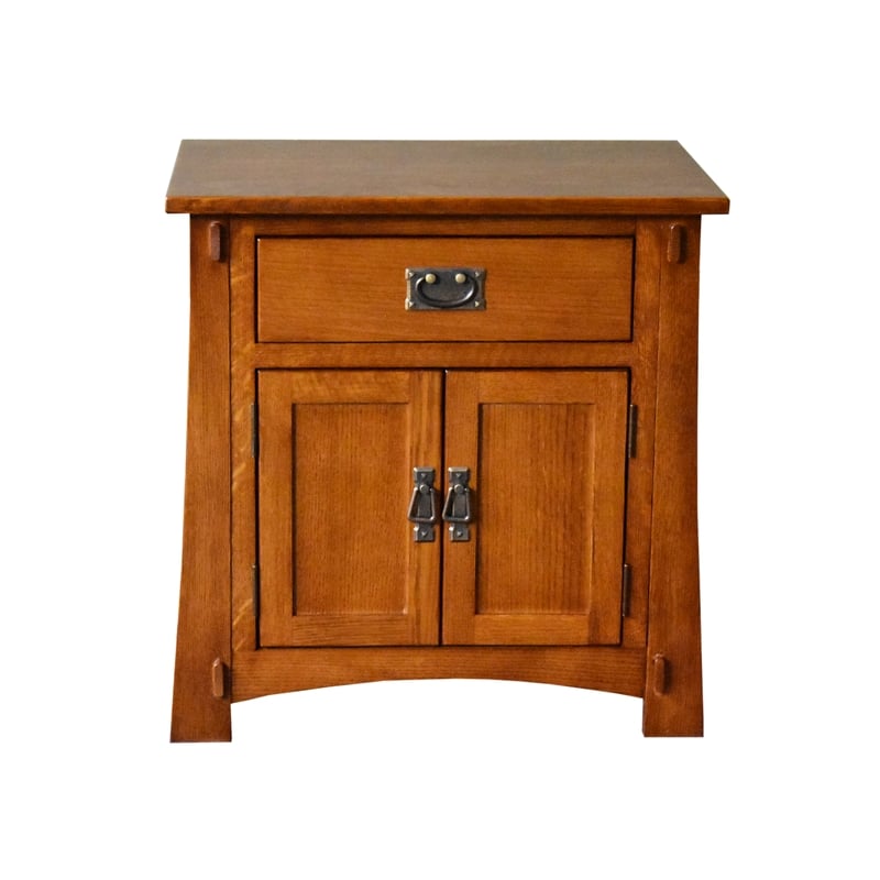 Mission Style Solid Oak Nightstand Model A3 - Michael's Cherry