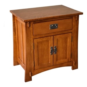 Mission Style Solid Oak Nightstand Model A3 - Michael's Cherry