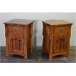 Mission Style Solid Quarter Sawn Oak Keyhole Nightstand - Model A26
