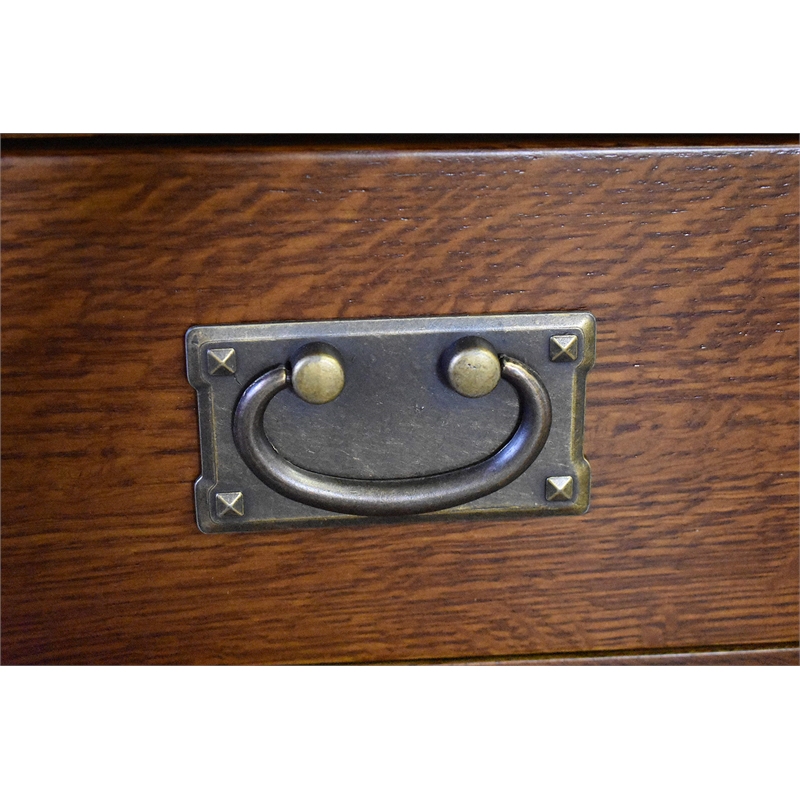 Mission Style Solid Quarter Sawn Oak Keyhole Nightstand - Model A26