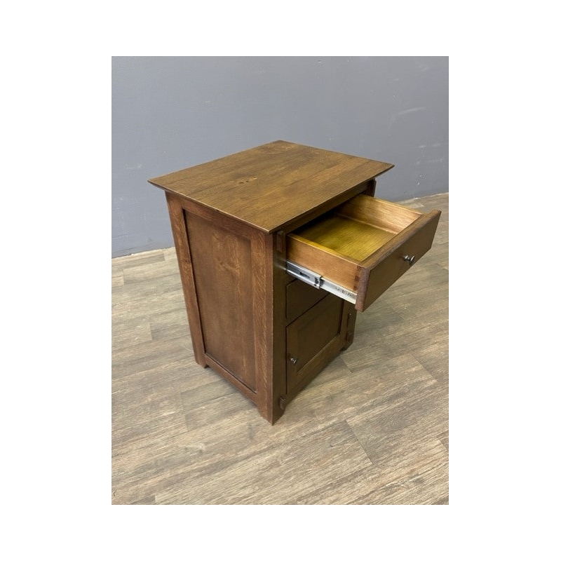 Mission Style Tapered Leg 2 Drawer Nightstand