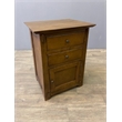 Mission Style Tapered Leg 2 Drawer Nightstand