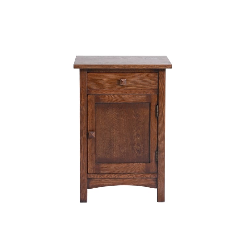 Mission 1 Door 1 Drawer Nightstand - Walnut stain