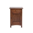 Mission 1 Door 1 Drawer Nightstand - Walnut stain
