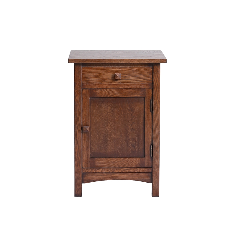 Mission 1 Door 1 Drawer Nightstand - Walnut stain