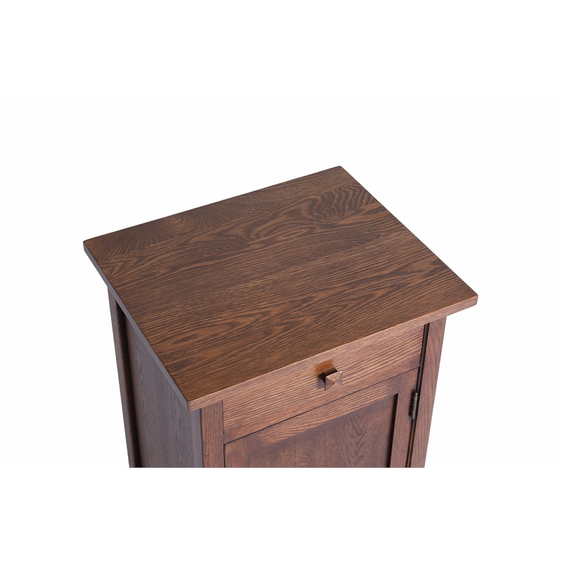 Mission 1 Door 1 Drawer Nightstand - Walnut stain