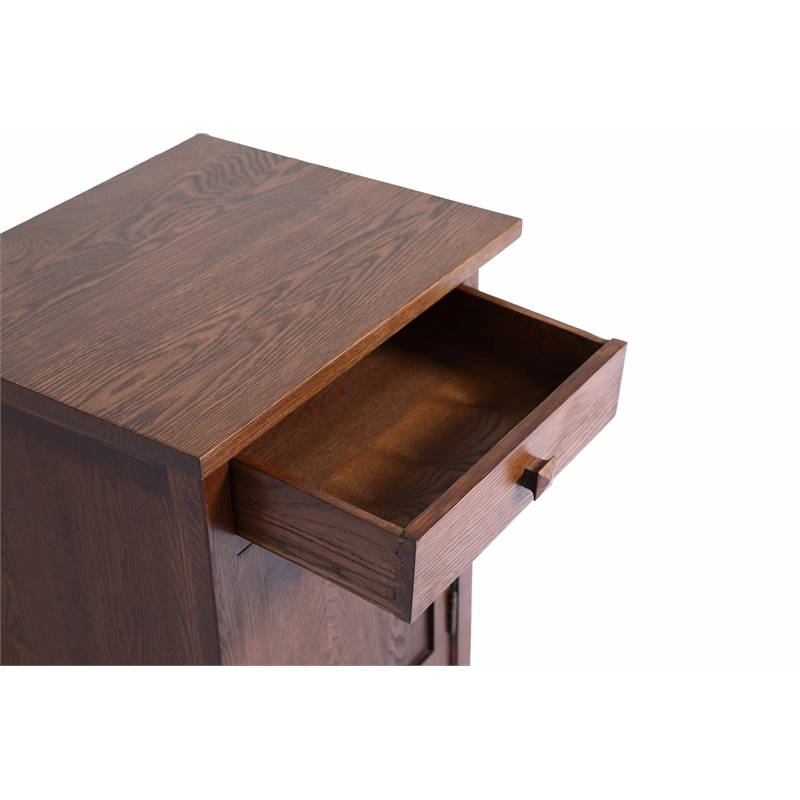 Mission 1 Door 1 Drawer Nightstand - Walnut stain