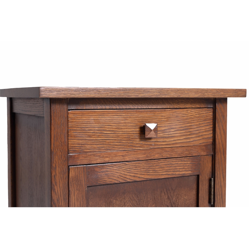 Mission 1 Door 1 Drawer Nightstand - Walnut stain