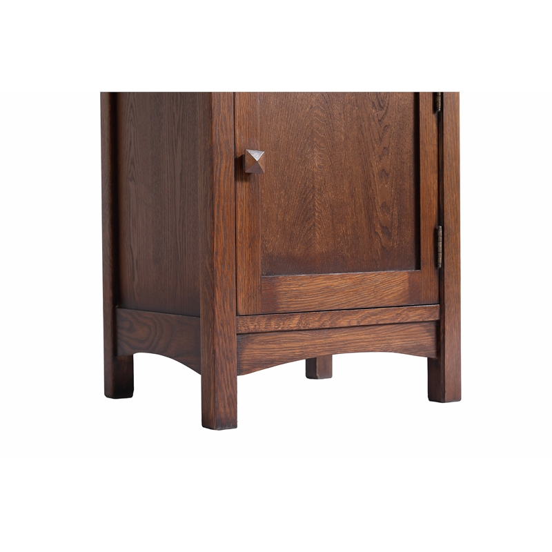 Mission 1 Door 1 Drawer Nightstand - Walnut stain
