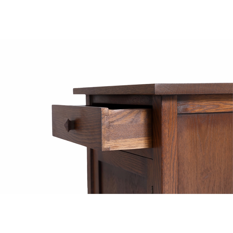 Mission 1 Door 1 Drawer Nightstand - Walnut stain