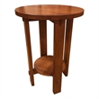 Mission Style Oak Round End Table - Michael's Cherry
