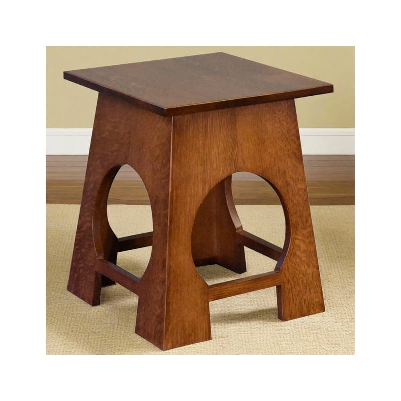 Crafters & Weavers A21 Arts and Crafts/Mission Taboret End Table in Brown