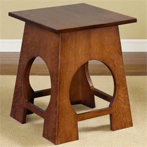 Crafters & Weavers A21 Arts and Crafts/Mission Taboret End Table in Brown