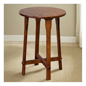 Crafters & Weavers A22 Arts and Crafts/Mission Round End Table in Cherry