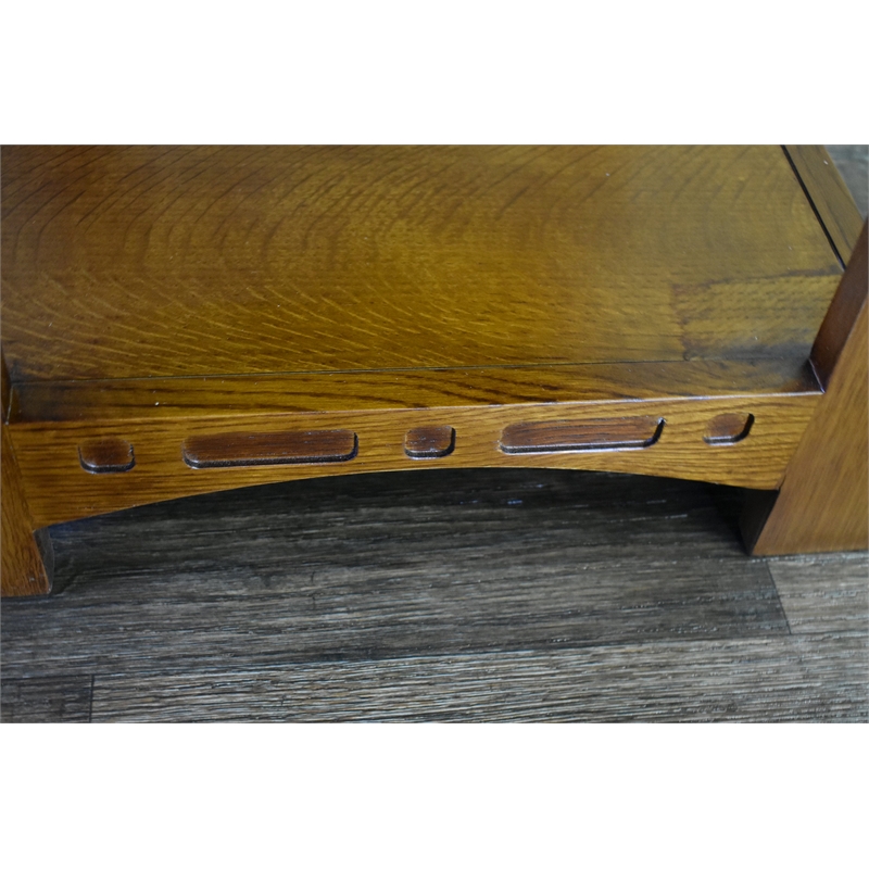Mission Quarter Sawn White Oak 1 Drawer Inlay End Table