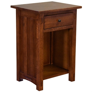 Mission Solid Quarter Sawn Oak 1 Drawer End Table - Model A27