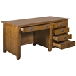 Mission Quarter Sawn Oak 5 Drawer Library Desk - Michael's Cherry