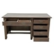 Mission Quarter Sawn Oak 5 Drawer Library Desk - Walnut