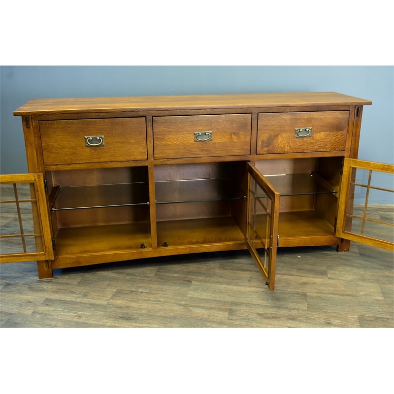 Craftsman Style Quarter Sawn Oak Sideboard - 72